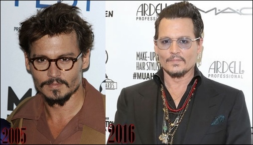 Johnny Depp Nase Job Plastische Chirurgie vor und nach Fotos  